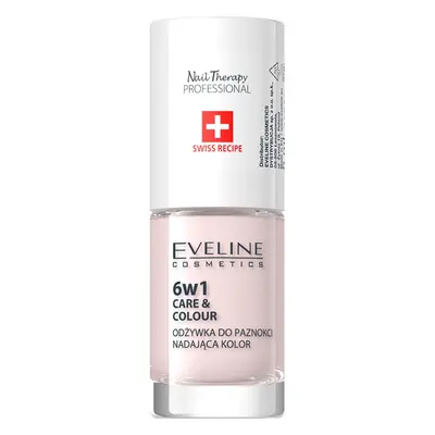 Eveline Cosmetics Nail Therapy Care & Colour kondicionér na nehty 6 v 1 odstín French 5 ml