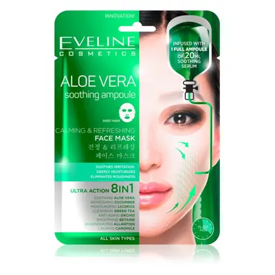 Eveline Cosmetics Sheet Mask Aloe Vera zklidňující a hydratační maska s aloe vera 1 ks