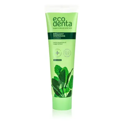 Ecodenta Green Brilliant Whitening bělicí zubní pasta s fluoridem pro svěží dech Mint Oil + Sage