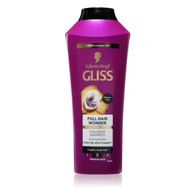 Schwarzkopf Gliss Full Hair Wonder regenerační šampon pro oslabené vlasy 400 ml