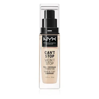 NYX Professional Makeup Can't Stop Won't Stop Full Coverage Foundation vysoce krycí make-up odst