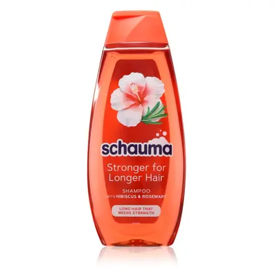 Schwarzkopf Schauma Stronger For Longer Hair posilující šampon pro dlouhé vlasy Hibiscus & Rosem