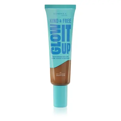 Rimmel Kind & Free Glow It Up lehký hydratační make-up odstín 601 Soft Chocolate 30 ml