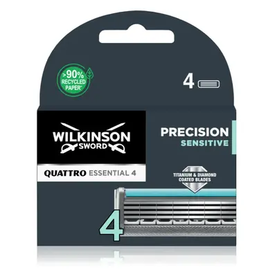 Wilkinson Sword Quattro Essential 4 Precision Sensitive náhradní břity 4 ks