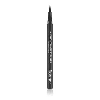 flormar Midnight Matte Eyeliner linka na oči ve fixu s matným efektem odstín 01 Black 1,2 ml