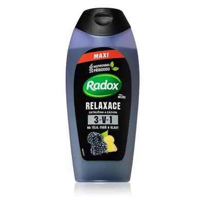 Radox Men Feel Wild sprchový gel na obličej, tělo a vlasy pro muže 400 ml