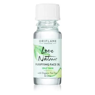 Oriflame Love Nature Organic Tea Tree & Lime čisticí olej pro problematickou pleť, akné 10 ml