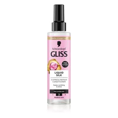 Schwarzkopf Gliss Liquid Silk bezoplachový kondicionér pro posílení a lesk vlasů 200 ml