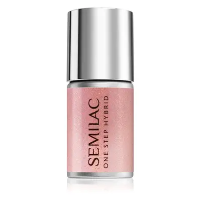 Semilac One Step Hybrid 3in1 gelový lak na nehty odstín S258 Naked Glitter Peach 7 ml