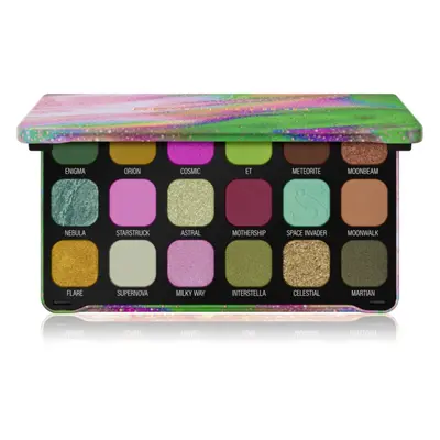 Makeup Revolution Forever Flawless paleta očních stínů odstín Astro Nova Green 18x1.1 g