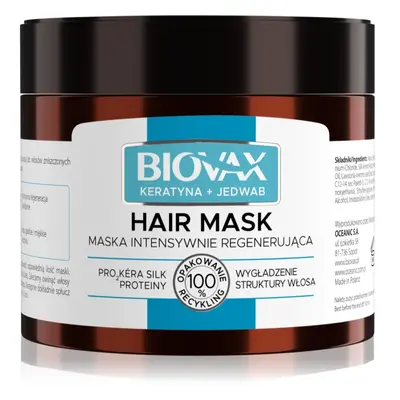 Biovax Keratin & Silk regenerační maska pro hrubé vlasy 250 ml