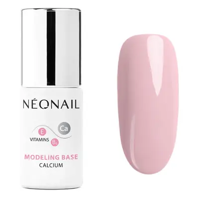 NEONAIL Modeling Base Calcium podkladový lak pro gelové nehty s vápníkem odstín Neutral Pink 7,2