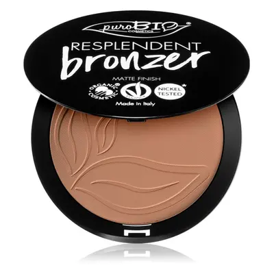 puroBIO Cosmetics Resplendent bronzer s matným efektem odstín 05 Warm Brown 9 g