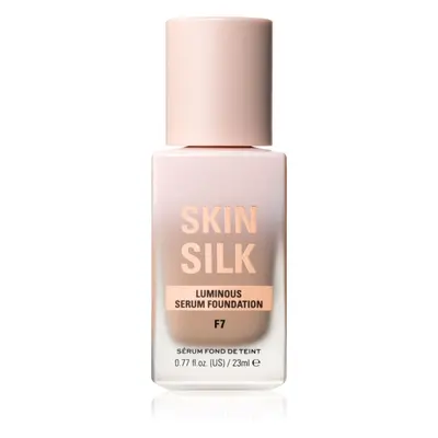 Makeup Revolution Skin Silk Serum Foundation lehký make-up s rozjasňujícím účinkem odstín F7 23 