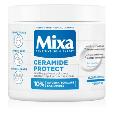 Mixa Ceramide Protect regenerační tělový krém pro citlivou pokožku 400 ml