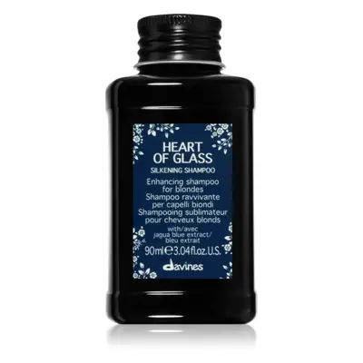 Davines Heart of Glass Silkening Shampoo jemný čisticí šampon pro blond vlasy 90 ml