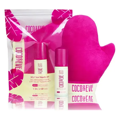 Coco & Eve Sunny Honey Ultimate Glow Travel Kit samoopalovací pěna s aplikační rukavicí cestovní