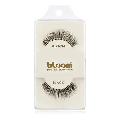 Bloom Natural nalepovací řasy z přírodních vlasů No. 747M (Black) 1 cm