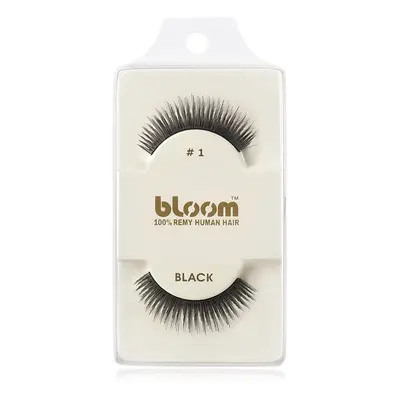 Bloom Natural nalepovací řasy z přírodních vlasů No. 1 (Black) 1 cm