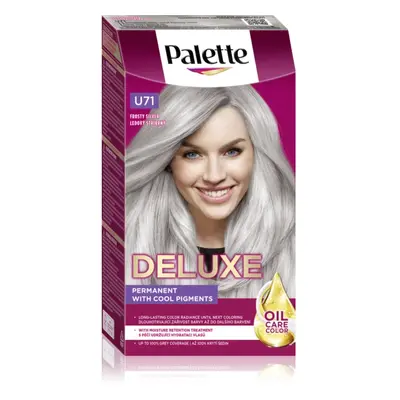 Schwarzkopf Palette Deluxe permanentní barva na vlasy odstín U71 Ledový stříbrný 1 ks