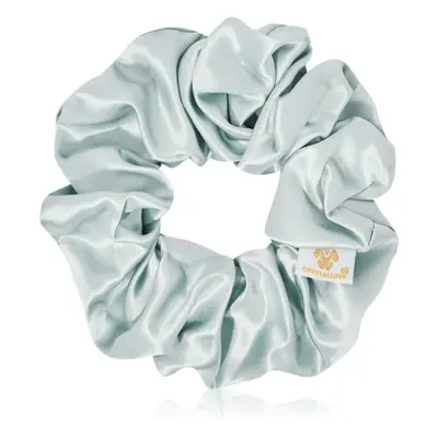 Crystallove Silk Scrunchie hedvábná gumička do vlasů Amazonite 1 ks