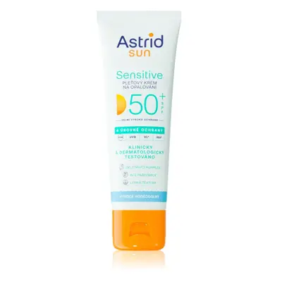 Astrid Sun Sensitive pleťový krém na opalování SPF 50+ voděodolný 50 ml