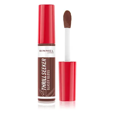 Rimmel Thrill Seeker Glassy Gloss lesk na rty pro větší objem odstín 800 Chocolate Glaze 10 ml