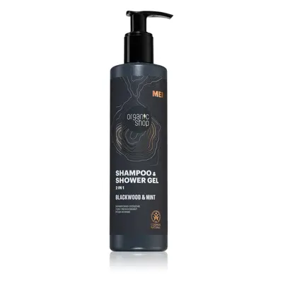 Organic Shop Men Blackwood & Mint šampon a sprchový gel 2 v 1 pro muže 280 ml