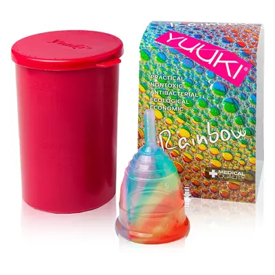 Yuuki Rainbow Jolly 1 + kelímek menstruační kalíšek velikost small (⌀ 41 mm, 14 ml) 1 ks