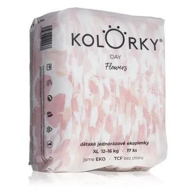 Kolorky Day Flowers jednorázové EKO pleny velikost XL 12-16 Kg 17 ks