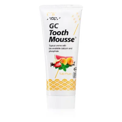 GC Tooth Mousse remineralizační ochranný krém pro citlivé zuby bez fluoridu příchuť Tutti Frutti