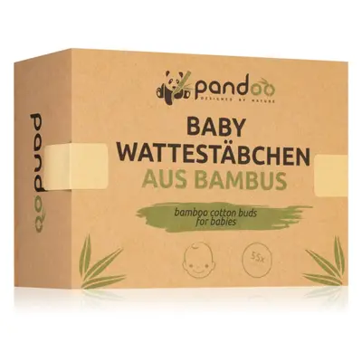 Pandoo Bamboo Cotton Buds for Babies vatové tyčinky pro děti 55 ks