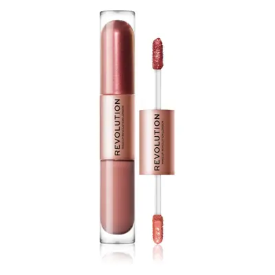 Makeup Revolution Double Up tekuté oční stíny 2 v 1 odstín Infatuated Rose Gold 2x2,2 ml