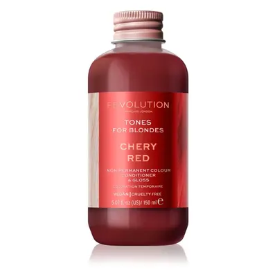 Revolution Haircare Tones For Blondes tónovací balzám pro blond vlasy odstín Cherry Red 150 ml