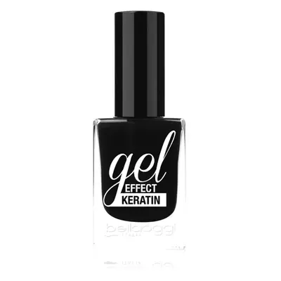 bellaoggi Gel Effect Keratin Nail Polish lak na nehty odstín Black To Gold 10 ml