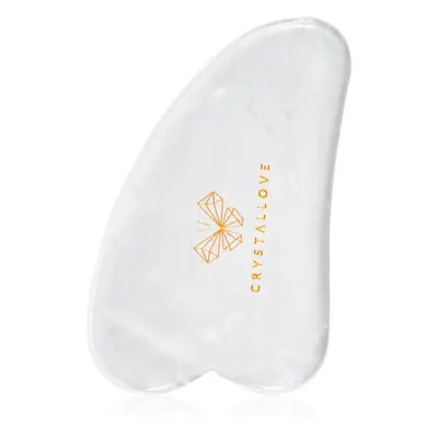 Crystallove Clear Quartz Gua Sha masážní pomůcka 1 ks