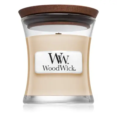 Woodwick Vanilla Bean vonná svíčka s dřevěným knotem 85 g