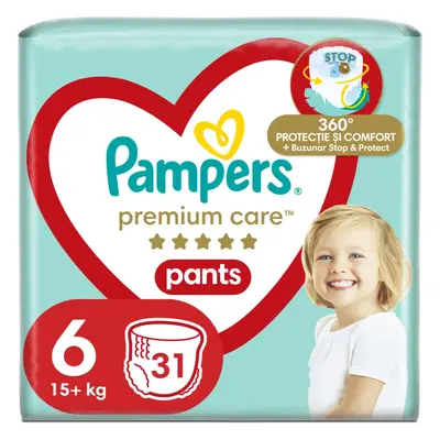 Pampers Premium Care Pants Size 6 jednorázové plenkové kalhotky 15+ kg 31 ks