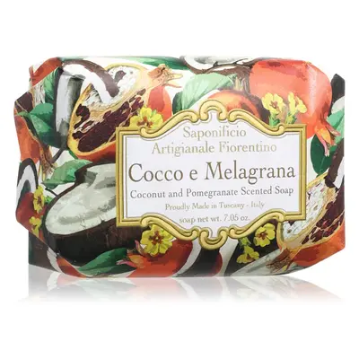 Saponificio Artigianale Fiorentino Coconut and Pomegranate Perfumed Soap přírodní tuhé mýdlo 200