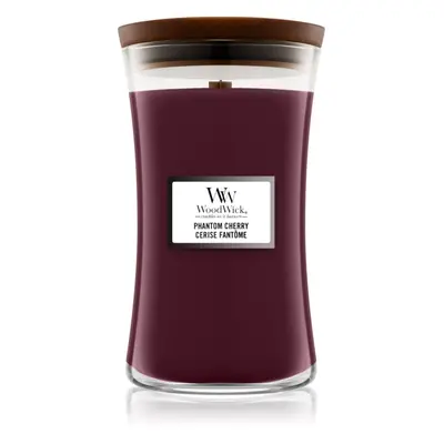 Woodwick Phantom Cherry vonná svíčka s dřevěným knotem 609.5 g