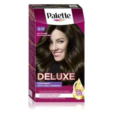 Schwarzkopf Palette Deluxe permanentní barva na vlasy odstín 5-11 Světle popelavě hnědý 1 ks