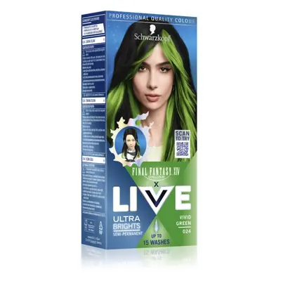 Schwarzkopf LIVE Ultra Brights or Pastel semi-permanentní barva na vlasy odstín 024 Vivid Green 