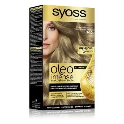 Syoss Oleo Intense permanentní barva na vlasy s olejem odstín 7-10 Natural Blond 1 ks