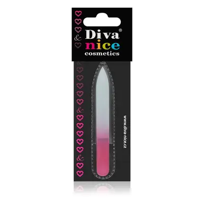 Diva & Nice Cosmetics Accessories skleněný pilník na nehty malý Pink 1 ks