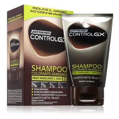 Just for Men Control GX Shampoo šampon a kondicionér 2 v 1 pro šedivé vlasy pro muže 118 ml