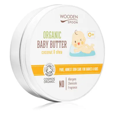 WoodenSpoon Organic Coconut & Shea tělové máslo pro děti od narození 100 ml