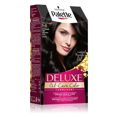 Schwarzkopf Palette Deluxe permanentní barva na vlasy odstín 1-0 (900) Sytý přirozeně černý 1 ks