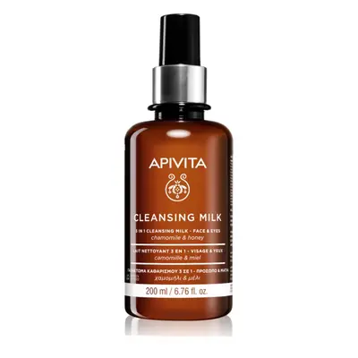 Apivita Cleansing Milk Face & Eyes čisticí mléko 3 v 1 na obličej a oči 200 ml