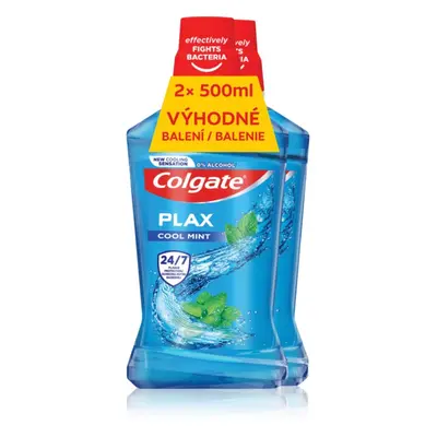 Colgate Plax Cool Mint bylinná ústní voda 2x500 ml