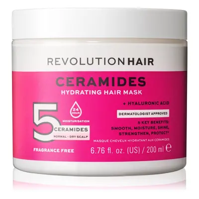 Revolution Haircare 5 Ceramides + Hyaluronic Acid hydratační maska na vlasy s ceramidy 200 ml